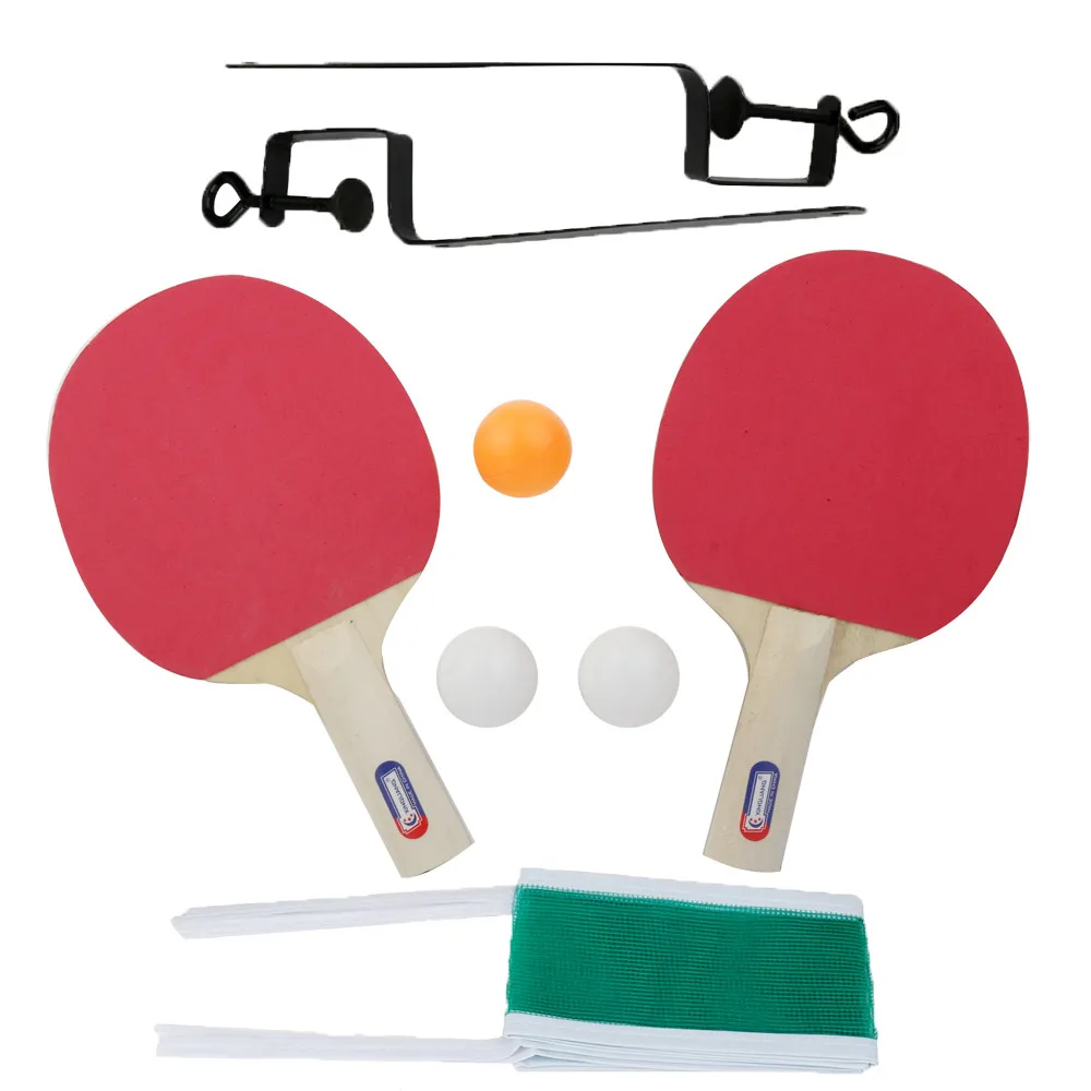 Настольный Теннис Спортивная ракетка и сетки ракетка для пинг-понга и 3 пинг-понг две стороны губки длинной ручкой для детей Подарки 2019