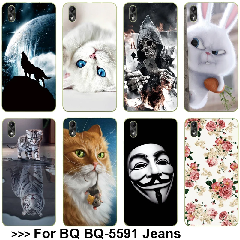 Various Patterned Case For BQ BQ-5591 Jeans Soft TPU For BQ 5591 BQ5591 Jeans Case 5.5" Phone Back Cover For BQ 5591 BQ5591 Case