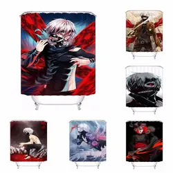 CustomTokyo вурдалак Кен Kaneki Ванна Шторы Ванная комната Mildewproof Водонепроницаемый полиэстер Душ Шторы #180417-04-36