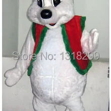 Талисман Рождественский Белый Медведь костюм талисмана необычные платья пользовательские фантазии костюм косплей комплекты mascotte тема карнавальных костюмов