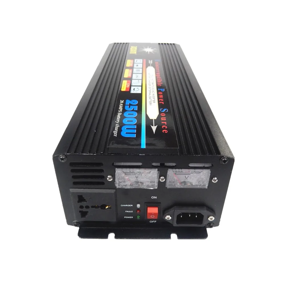 

Modified Wave Power Inverter 2500W DC12V to AC220V +Charger & UPS,Quiet and Fast Charging