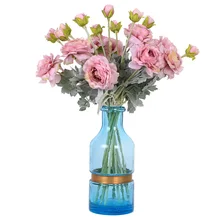 2 головки лотоса искусственный цветок шелк Роза Пион украшение дома DIY Свадьба Вечеринка Рождественский подарок цветок ветка Роза