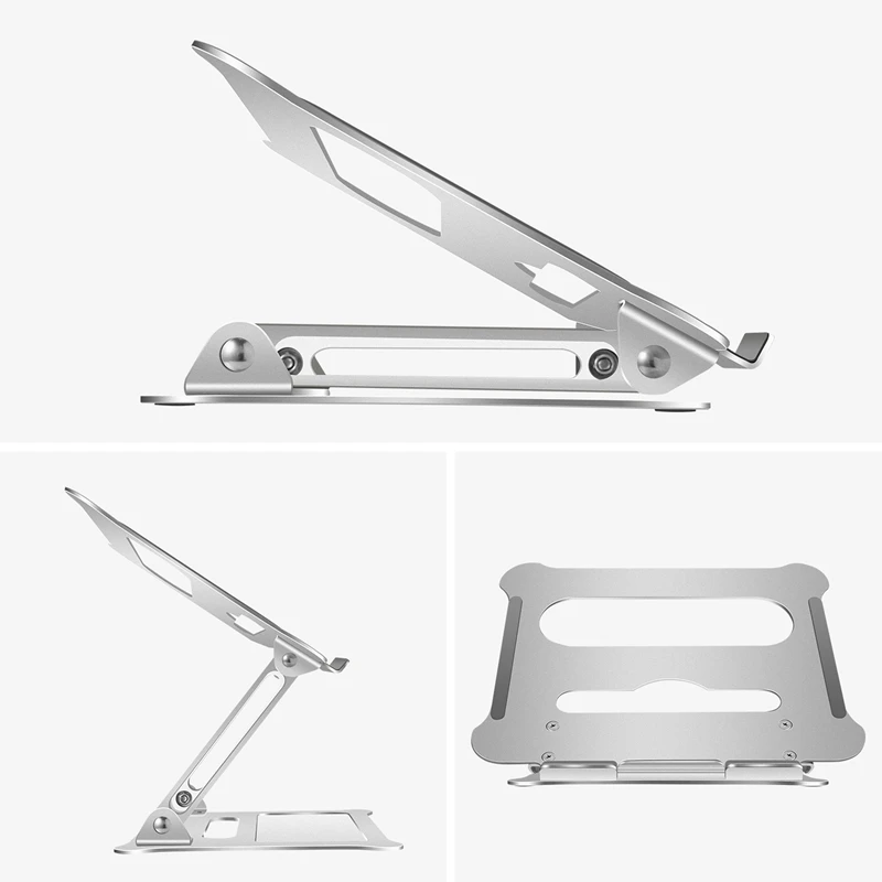  Laptop Stand Silver Aluminum Office Laptop Lift Stand Foldable Portable Laptop Stand Radiator Stand