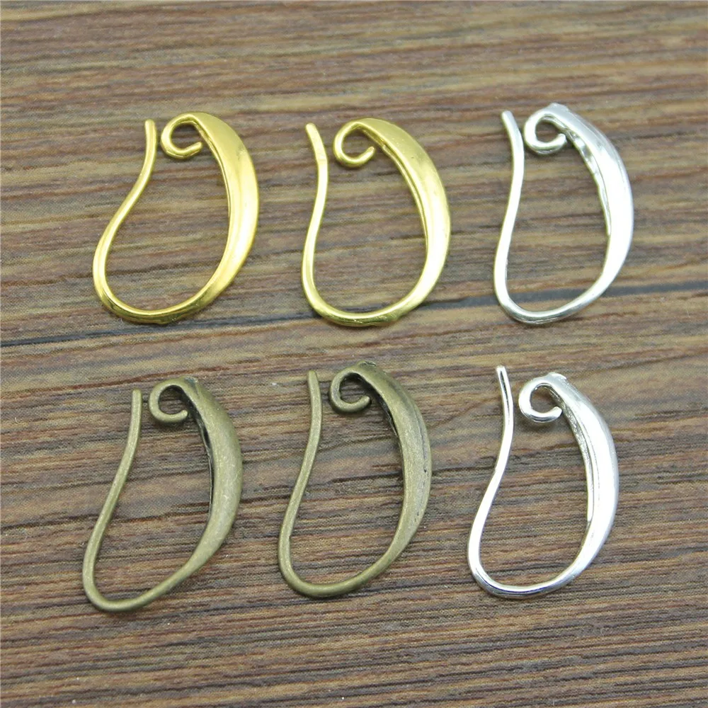 

20pcs Earrings Hooks Wire Ear Wire Hooks Ear Wire Hook Earrings Findings 3 Colors 13x19mm High Quality Copper Material