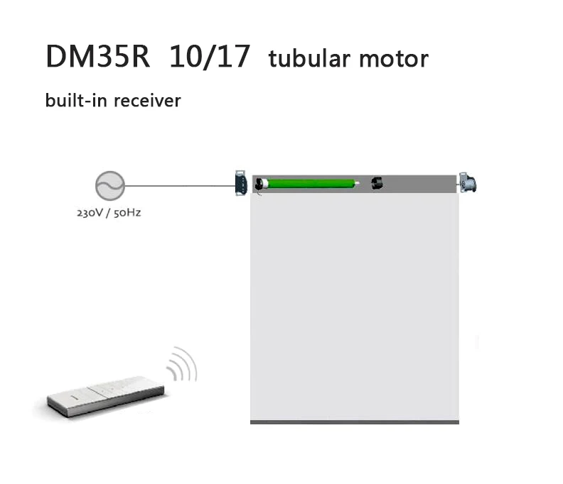 FREE-SHIPPING-DOOYA-TUBULAR-AC-MOTOR-THREE-WIRES-DM35R-10N-FOR-DIA-47MM-TUBE