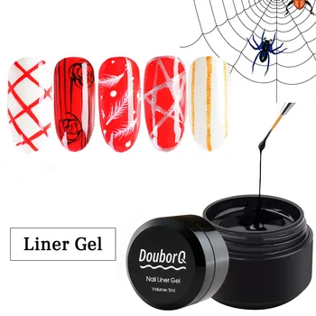 

2019 new nail color Spider gel 5 colors gold sliver paint string lace nail uv led soak off 3d gel paint liner nail gel