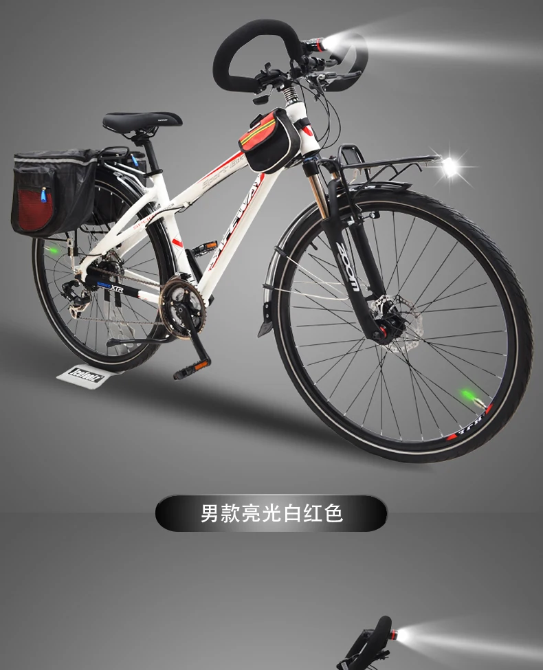 Sale Cycling Bicycle for Men, 21/24/27 Speeds, 700C, Aluminum Alloy Frame, Road Bike, Double Disc Brake, Butterfly Handlebar. 9