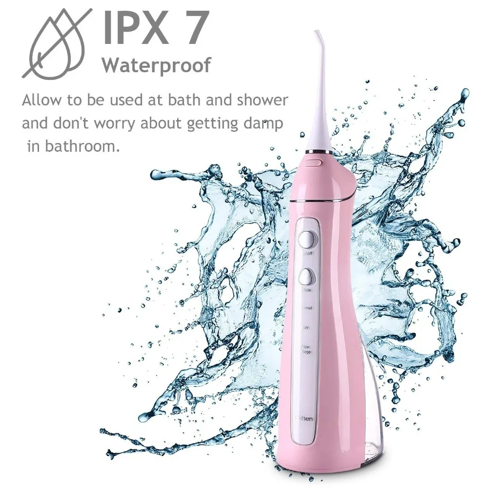

Lachen RM-WF8801 Oral Irrigator USB Rechargeable Portable Dental Water Jet 300ML WaterTank Water Flosser Waterproof Teeth Cleane