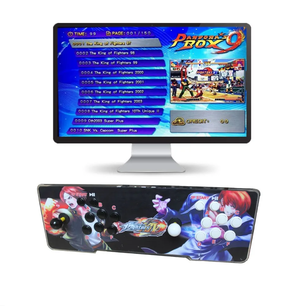 

Pandora Box 9D 2222 Arcade Game Console for TV PC PS3 Monitor 2 Player Game Controls Favorite List Switchable Resolution