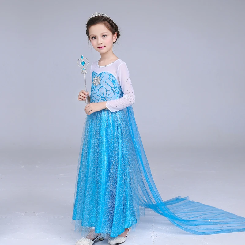 Elsa Blue Dress Aisha Princess Costume Christmas Clothing Halloween