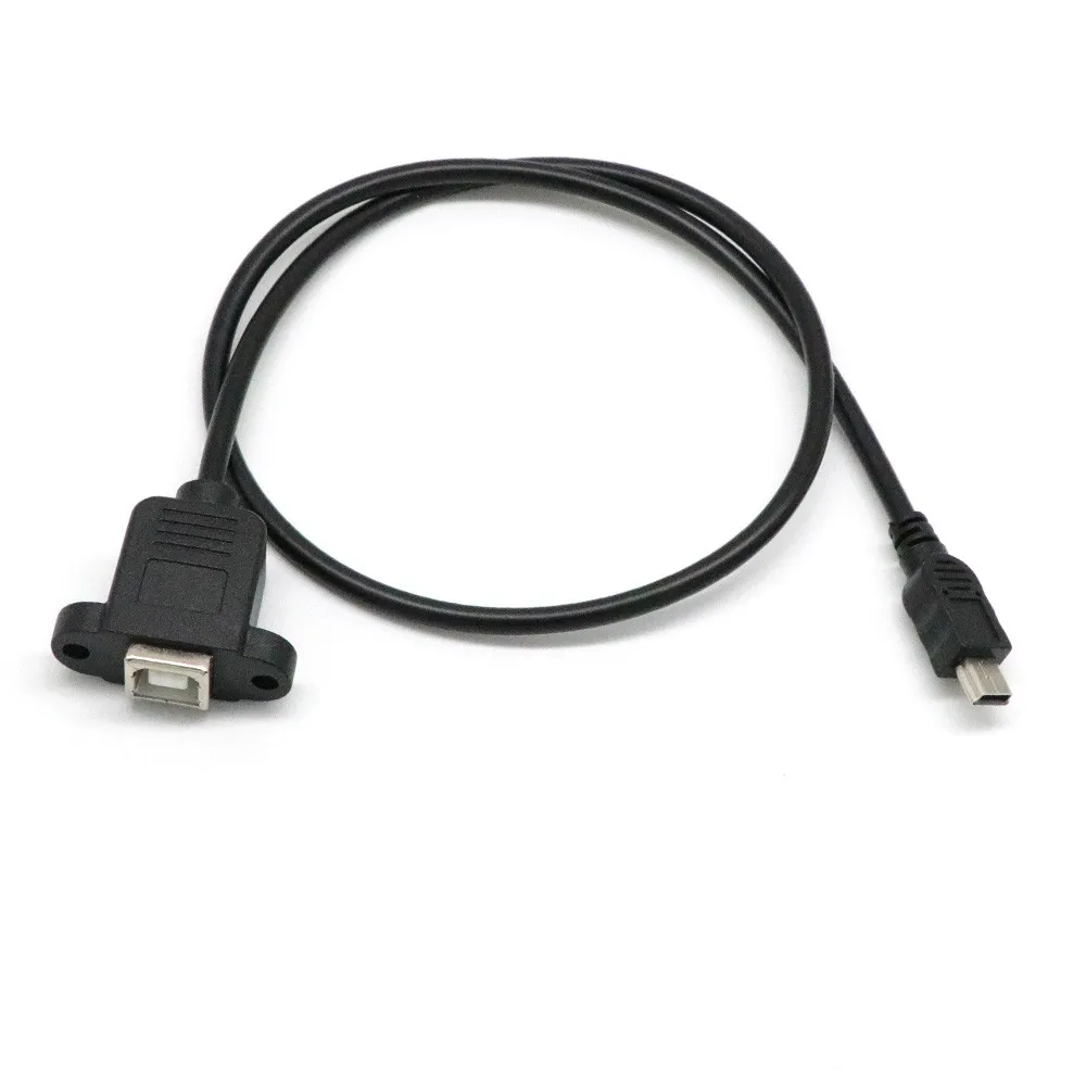 

Printer Panel Mount Cable + Screw Mini USB 5 Pin Male to USB 2.0 B Female Jack Z09 Drop ship