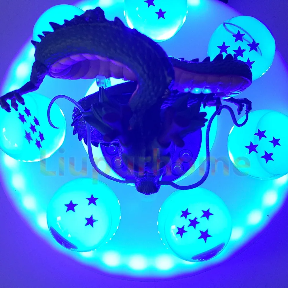 Dragon Ball Z Shenron с синим светодиодным хрустальным шариком DIY дисплей набор аниме Dragon Ball Z Son Goku Led ночник Lampara Led