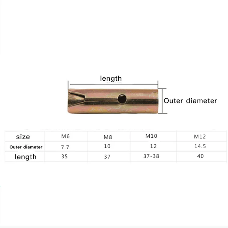 Luchang 5 шт. M6 M8 M10 M12 резьбовой оцинкованный расширительный болт свинцовые анкеры болты рукава расширения