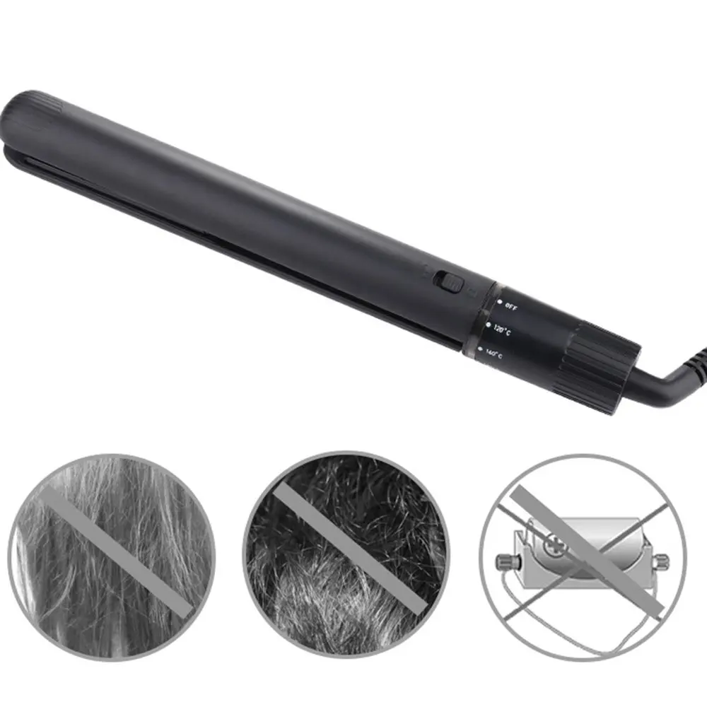 

Round Hair Flat Iron 2 in 1 Hair Straightener and Curler with Rotating Adjustable Temperature 1 Inch Ion Ceramic Plate