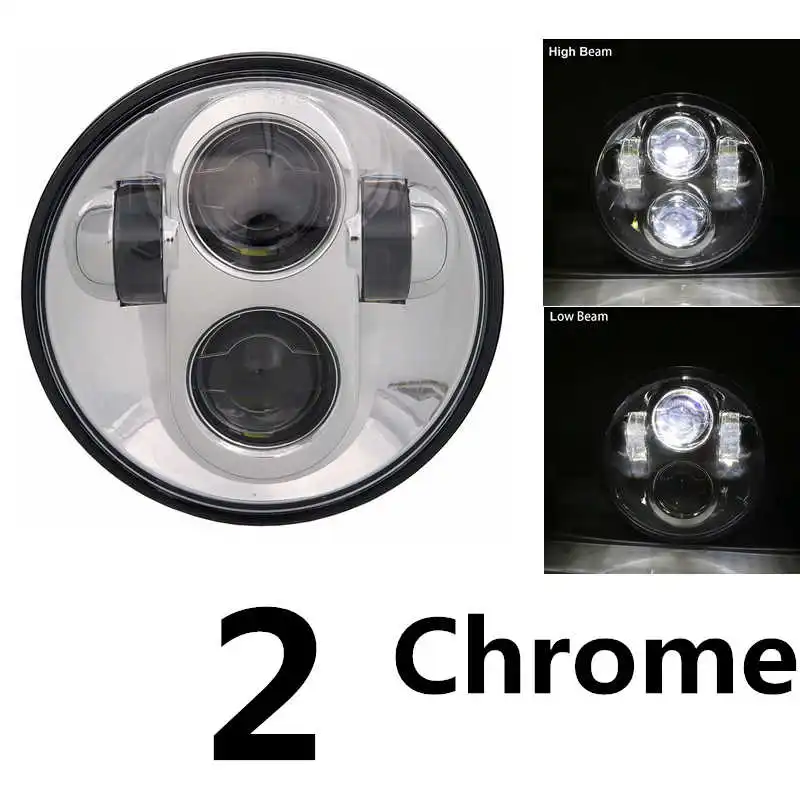 1 5.75 inch headlight Daymaker for Harley Davidson motorcycle (Chrome) 0jpg