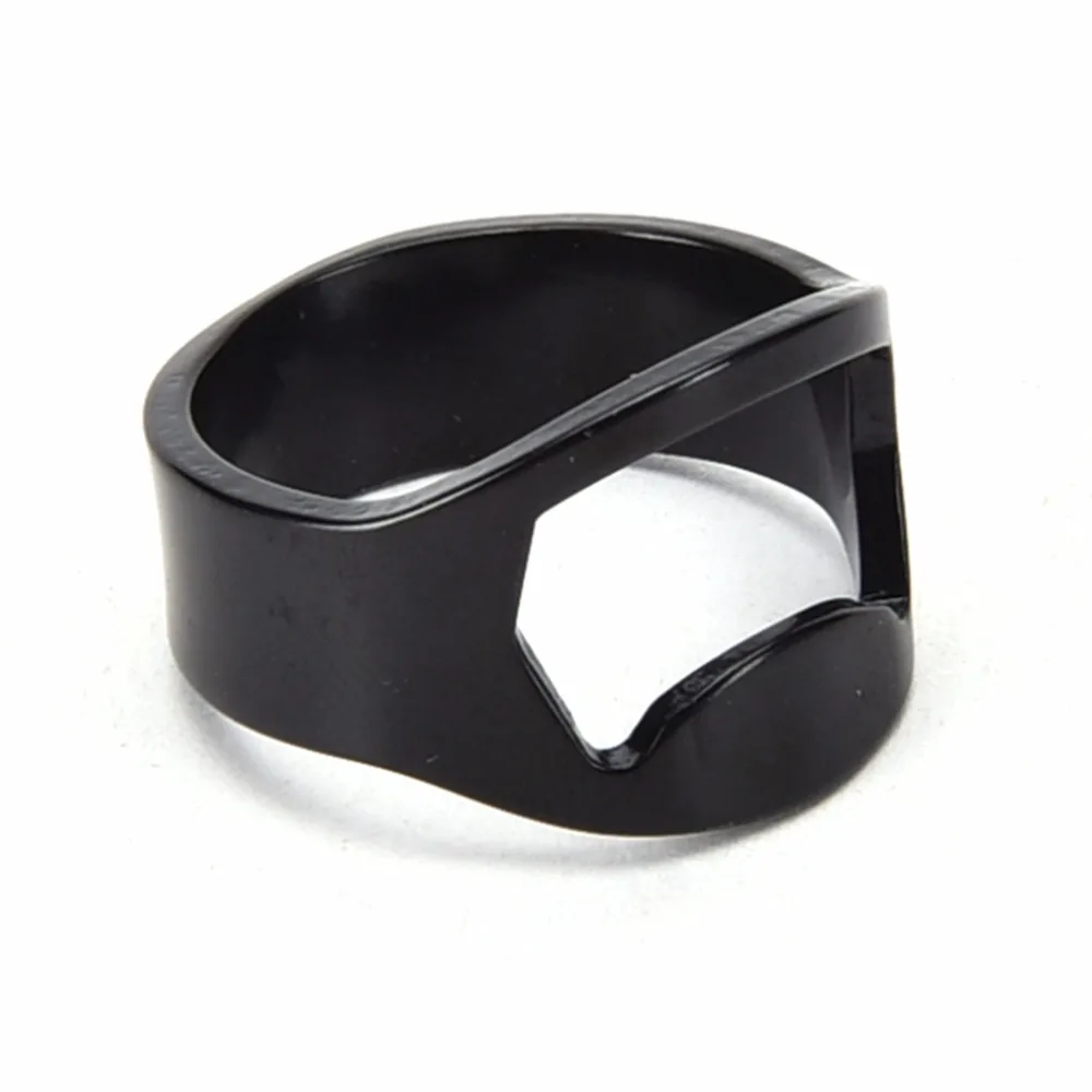 

1PCS Fashion Stainless Steel Beer bottle opener Wine Finger Ring Men Multifunctional Ring Opener for Beer Bar Tool