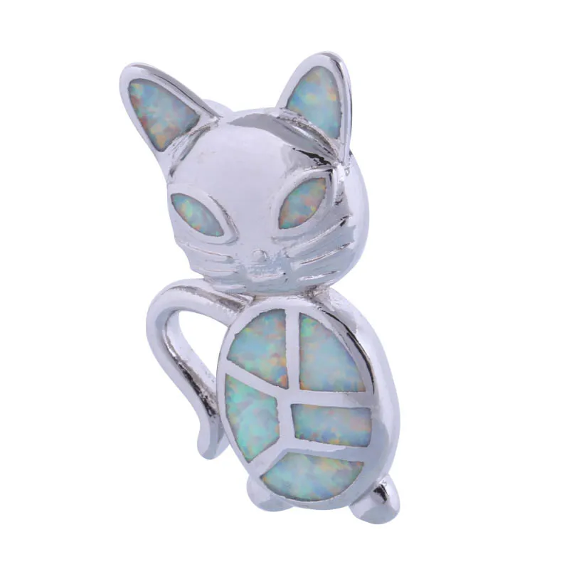 

Garilina 2018 new Fashion Jewelry Cat Silver White Opal choker necklace for women trinket Wholesale P301