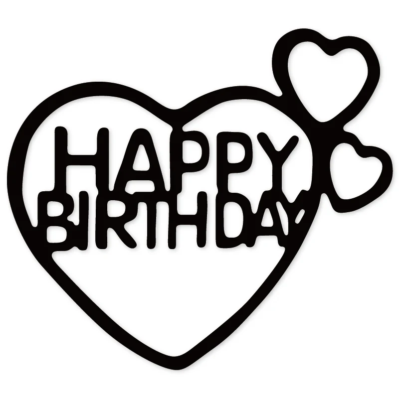 HAPPY BIRTHDAY Love heart Metal Cutting Dies Stencil for DIY Scrapbooking Photo Album Paper Card Decor Craft Knife mold 2019 new | Дом и сад