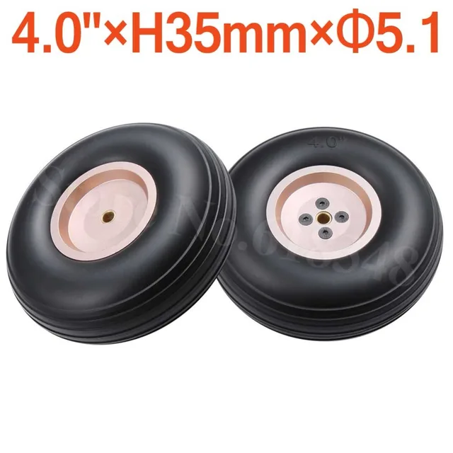 Best Price 2pcs 4.0"/ 102mm Landing Gear Quality Rubber Wheel Tire Alloy Hub Core Thickness:35mm Axle hole: 5.1mm For RC Plane Replacement Best Price 2pcs 4.0"/ 102mm Landing Gear Quality Rubber Wheel Tire Alloy Hub Core Thickness:35mm Axle hole: 5.1mm For RC Plane Replacement