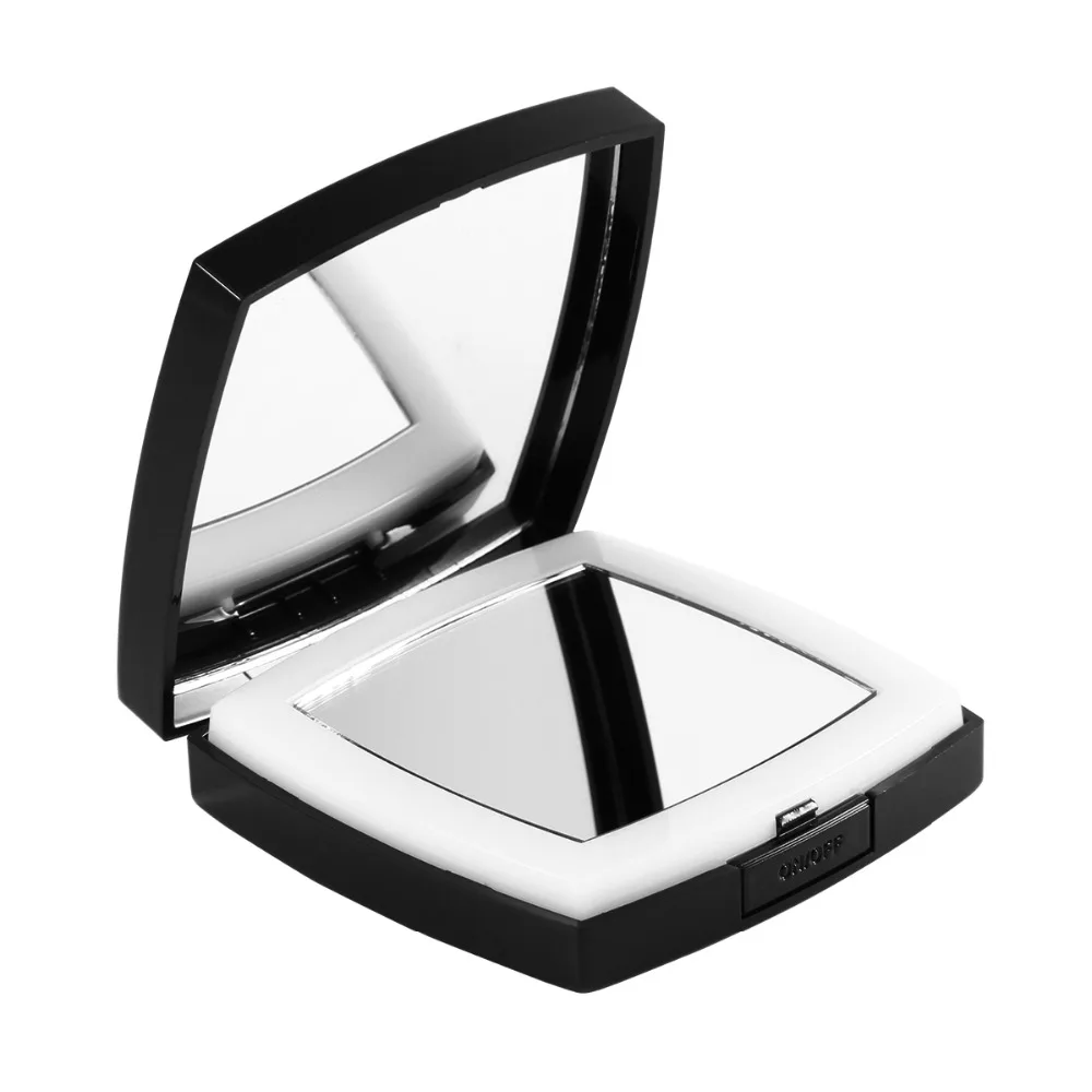 1 PCS Women LED Foldable Makeup Mirrors Lady Cosmetic Hand Folding ...