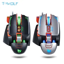 جديد V9 USB السلكية ماوس الألعاب للبرمجة 3200 ديسيبل متوحد الخواص الخلفية قابل للتعديل 8 زر مخصص الألعاب الميكانيكية الفئران للمحترفين ألعاب/لول(China)