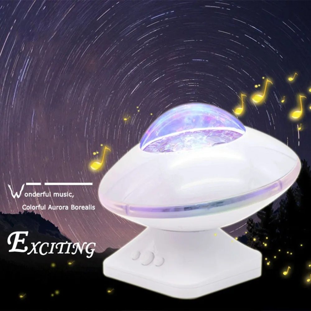 

Creative UFO Shape Starry Star Projection Night Light Romantic Rotate LED Battery Table Lamp for Baby Kids Sleeping