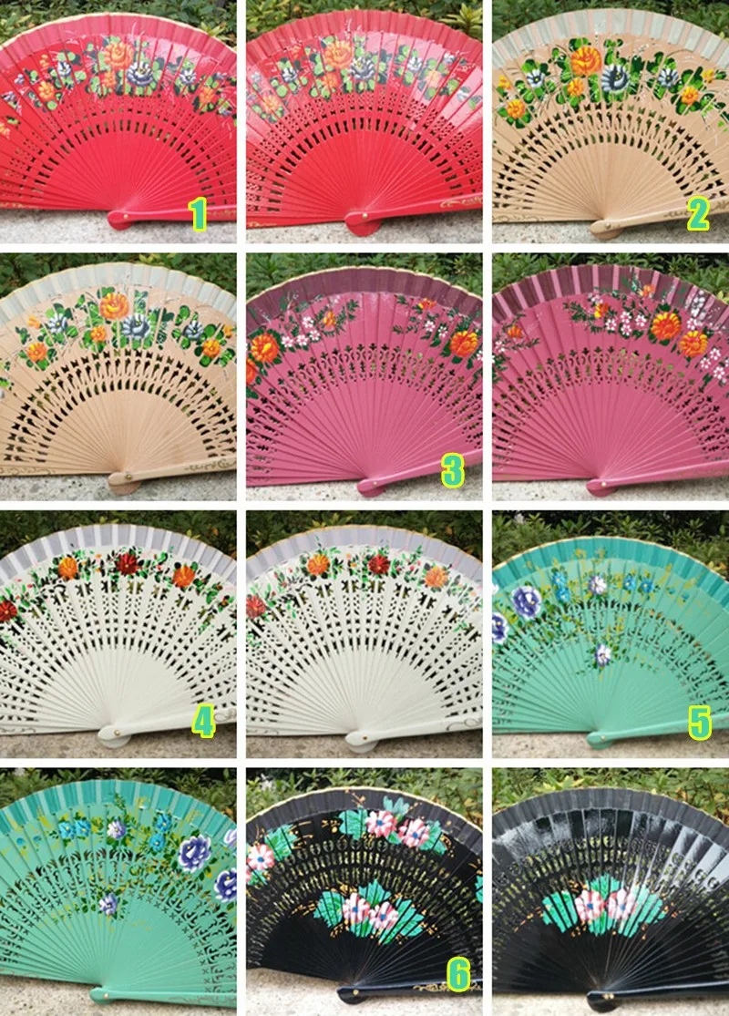 Spanish wood fan 1-3