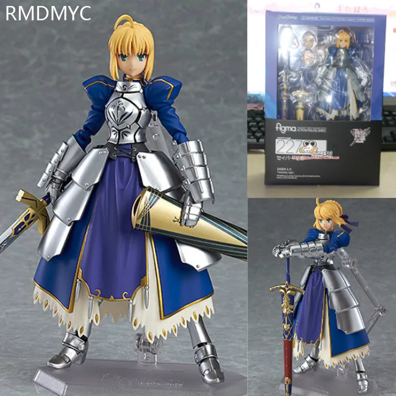 

RMDMYC New Anime Fate Stay Night Saber Lily Action Figure Toys Lovely 14cm King Arthur PVC Model Collection Dolls Figma Gifts