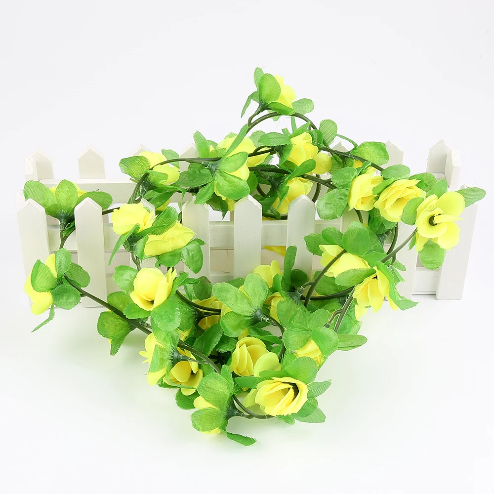 Новое поступление, искусственный цветок, букет из ротанга, цветочный шампур, искусственные цветы, подвесной цветок для дома, свадьбы, вечеринки, украшения сада - Цвет: yellow