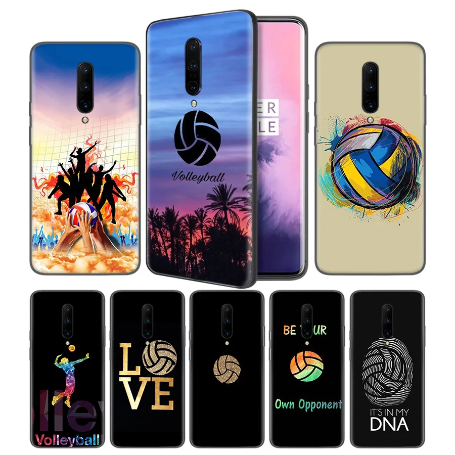 Volleyball Sports Soft Black Silicone Case Cover for font b OnePlus b font 6 6T font