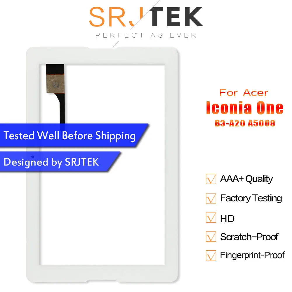 SRJTEK 10 1 &quotсенсорный экран для Acer Iconia One B3 A20 A5008 сенсорная панель дигитайзер