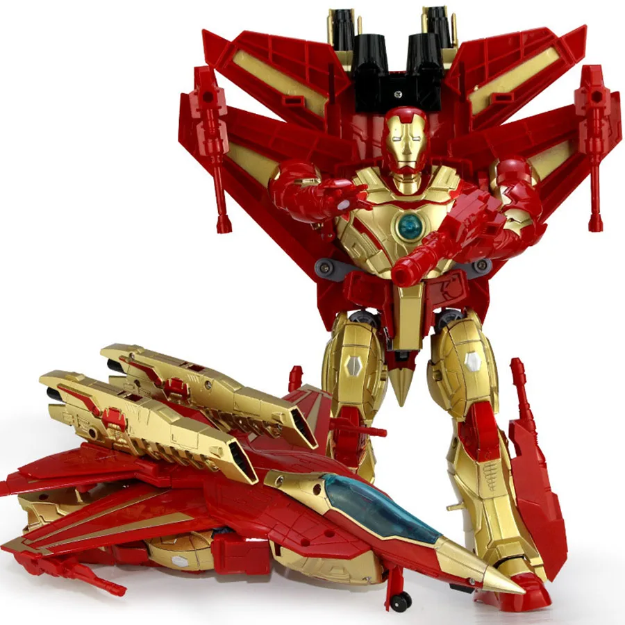 

JINJIANG Transformation Avengers2 Super Hero Iron Man Hulkbuster Armor Joint Movable Mark Pvc Action Figure Collection Model Toy