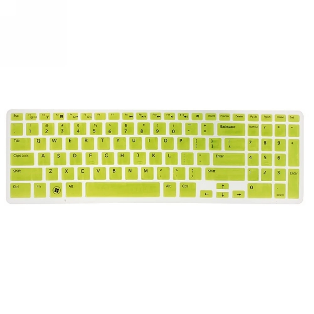 Новая защитная пленка для клавиатуры для DELL NEW 15C 15CR 15MD 5CD 15MR 15M 15UR 15U(фиолетовый - Цвет: Зеленый