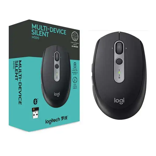 Logitech M590 Беспроводной Мышь, объединяющее Bluetooth двухрежимный 2,4G Wirelss мини немой беззвучная Мышка для компьютера ноутбука мышь - Цвет: Original Package