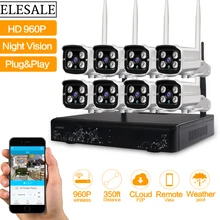 HD 960P наружная камера наблюдения система 8CH NVR комплект CCTV система камер домашней безопасности беспроводная wifi ip-камера система