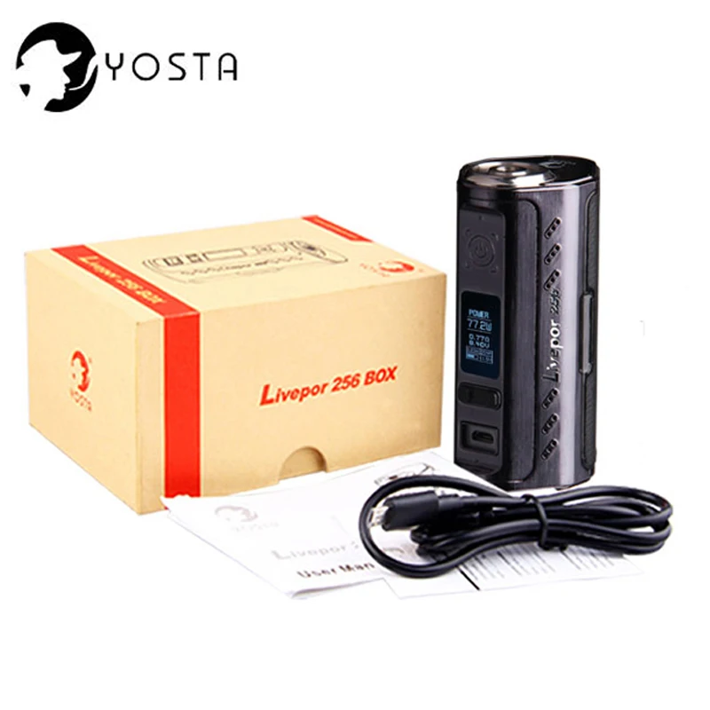 Оригинал Yosta Livepor 256 коробка мод Вт электронная сигарета 18650 VW MECH TC Ni Ti SS PTC режим VAPE