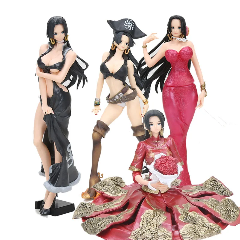 

23cm Japanese anime figure F.ZERO ONE PIECE wedding dress Boa Hancock bride action figure collectible model toys for boys