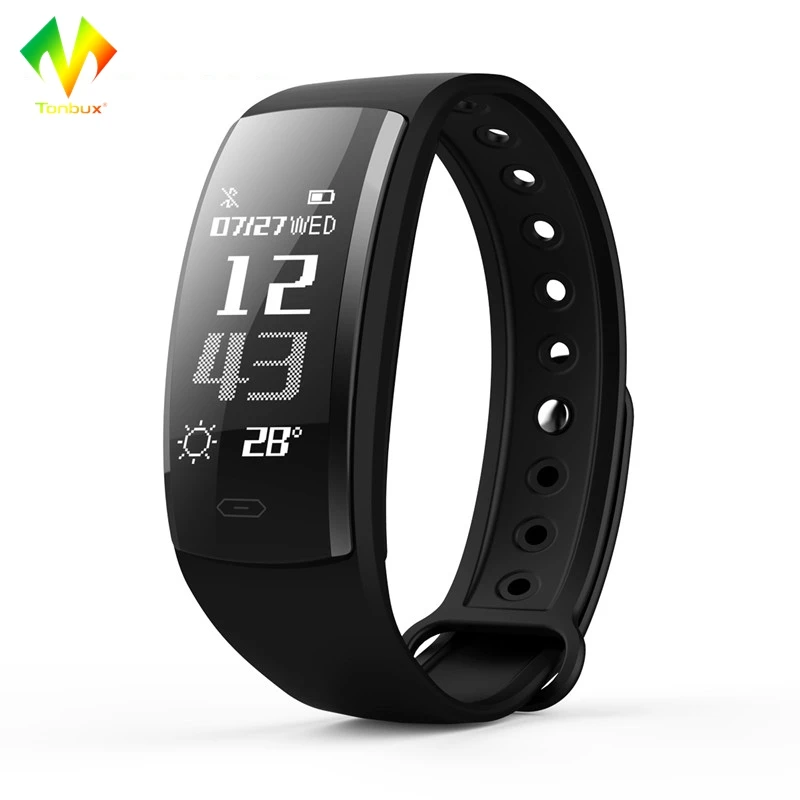 

Tonbux QS90 Smart Band for IOS Android Heart Rate Monitor Blood Pressure Fitness Tracker IP67 Waterproof Bluetooth 4.0 Bracelet