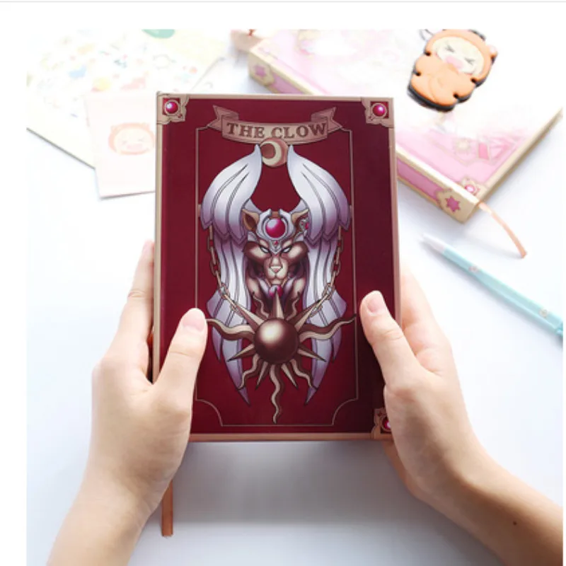 

Cartoon Anime Card Captor Sakura Magic Card Printed Paper Notebook The Clow Journal Diary Book Study Stationery Kawaii Book