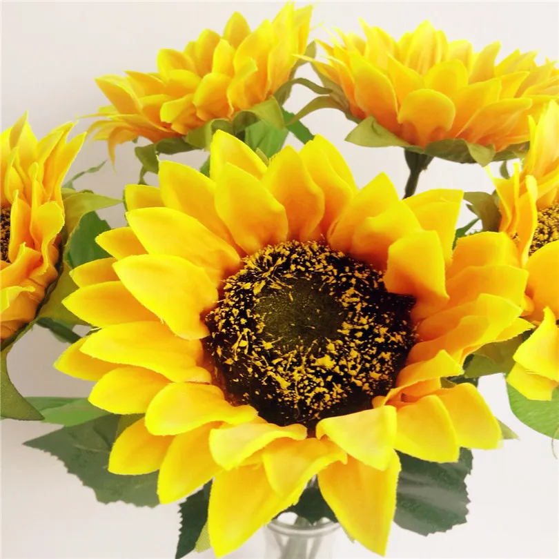 24 шт. декоративные Подсолнухи 60 см|artificial sunflower|sun flowerflower flower |