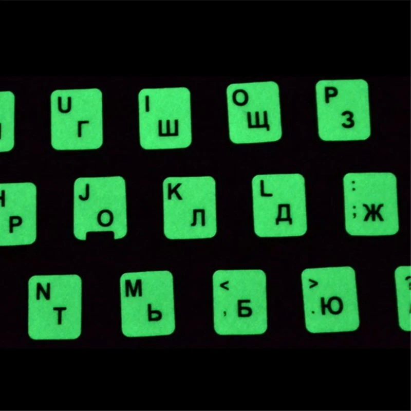 SIANCS 1 шт. русская клавиатура keycap светящиеся наклейки Прозрачный чехол для компьютера механическая клавиатура ноутбук Настольный Ноутбук