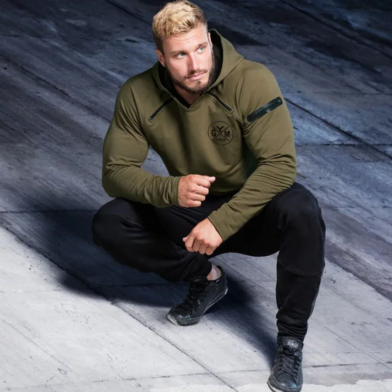  men gym fitness sport jacket hoodies sweatshirt  (1)