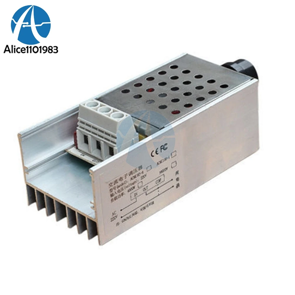 

High Power Dimmer AC 110V-220V 10V 10000W SCR Electronic Voltage Regulator Adjust Motor Speed Control Dimmer Thermostat