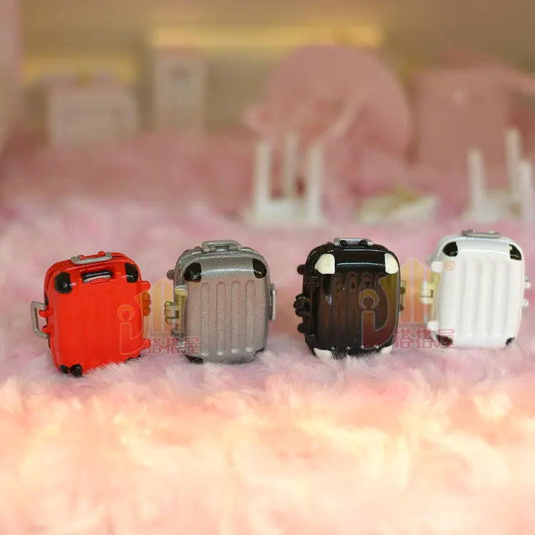 

G05-X426 children baby gift Toy 1:12 Dollhouse mini Furniture Miniature rement alloy suitcase luggage