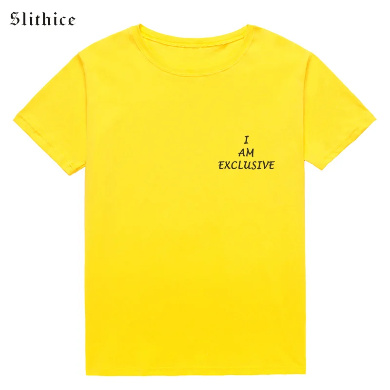 Женская футболка с коротким рукавом Slithice I AM Повседневная летняя буквенным