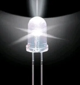 

Free shipping 1000pcs 5mm led white light bulbs / 5MM White Colour LED emitting diode F5mm White LED