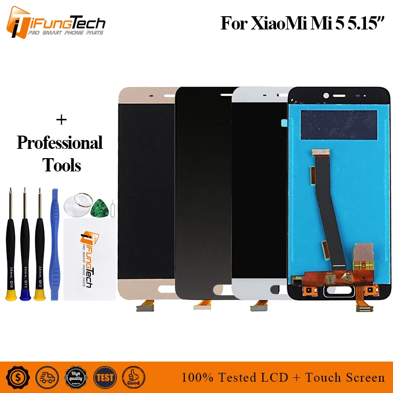 

100% Tested AAA LCD For Xiaomi Mi5 LCD Touch Screen With Frame LCD Display + Touch Panel Replacement for Xiaomi mi 5 Pro Prime