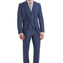 Шлейфом из красивый детский Arrival2016 лацкан с тупым углом Bule3Pieces модные Terno, на одной пуговице, выполненный на заказ костюм для жениха