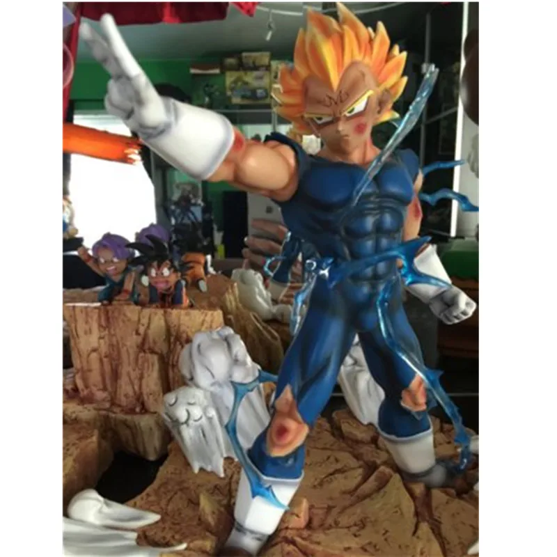 Dragon Ball DBZ Demonization Vegeta VS Majin Buu 1/6 GK статуя смолы фигурка для украшения дома X89