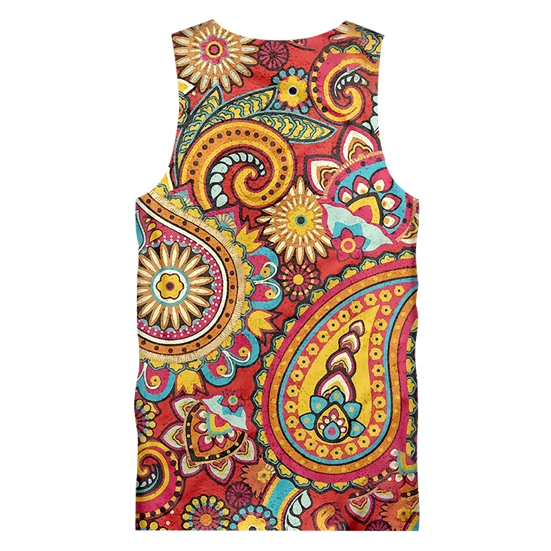 OGKB Homme Sleeveless Veat New 3D Sleeveless Shirt Printing Geometrc flower Hip Hop Oversized Attire Unisex Summer Tank Tops